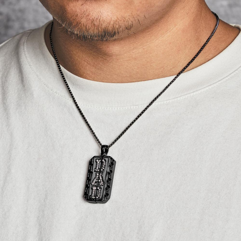 Collier Photo Personnalisé Papa Médaillon Collier Cadeau Fête Des Pères Pour Homme - votrecollierprenomfr