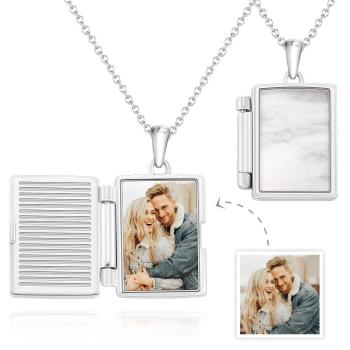 Collier Photo Personnalisé Perle Surface Pendentif Créatif Cadeaux - votrecollierprenomfr