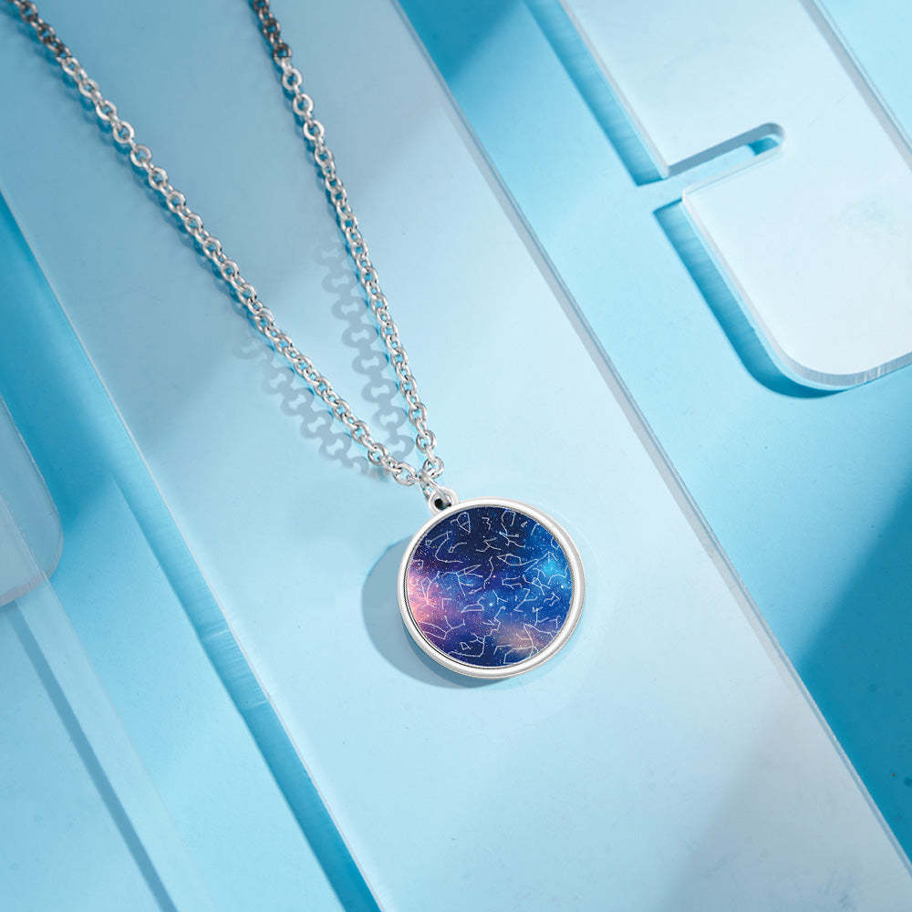 Collier Carte Étoile Personnalisé Collier Carte Constellation Personnalisé Cadeau Pour Elle - votrecollierprenomfr