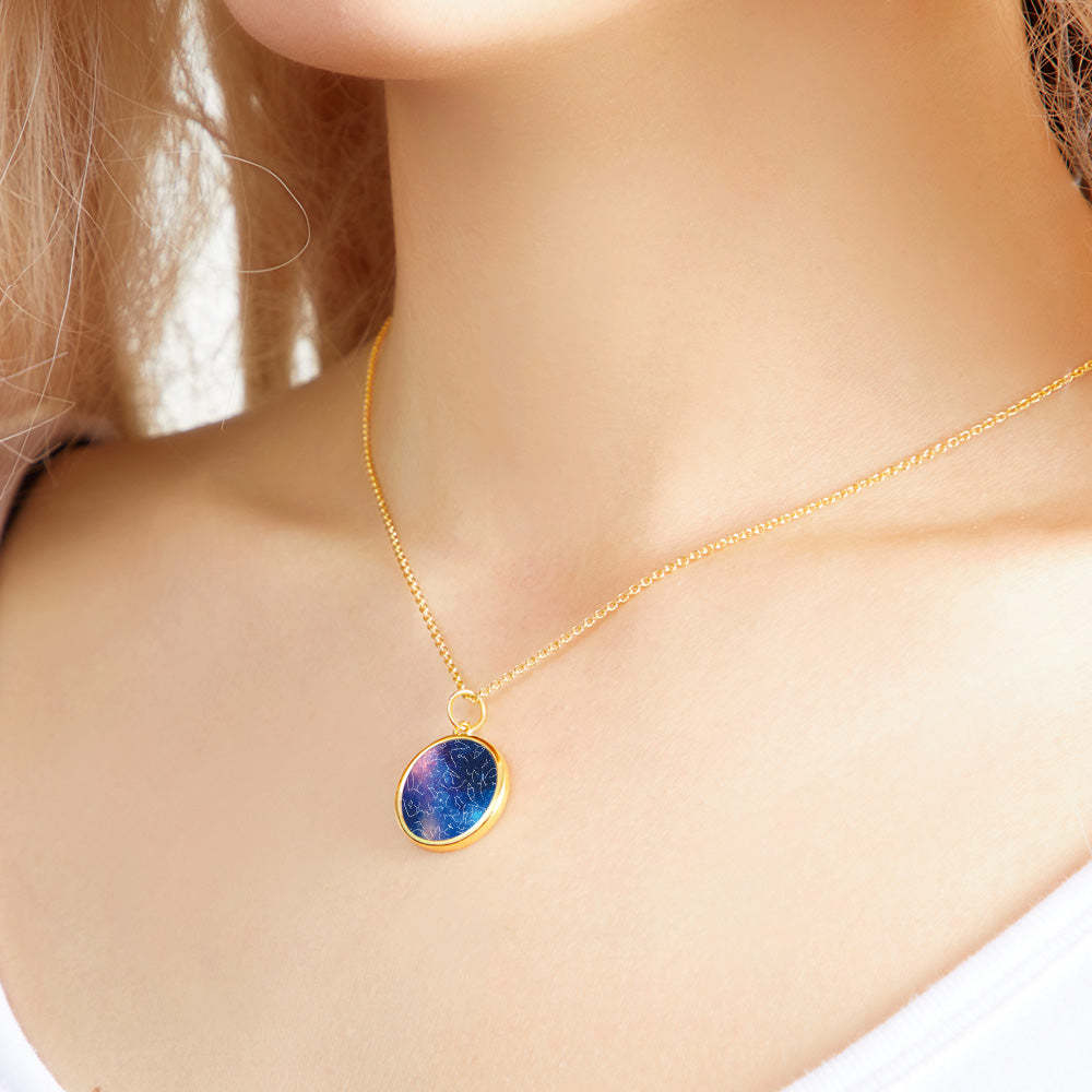Collier Carte Étoile Personnalisé Collier Carte Constellation Personnalisé Cadeau Pour Elle - votrecollierprenomfr