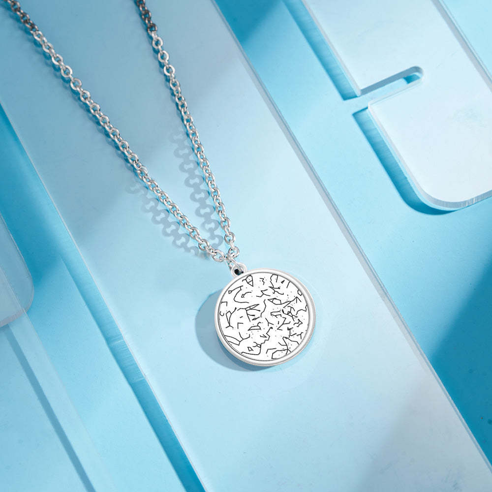Collier Carte Étoile Personnalisé Collier Carte Constellation Personnalisé Cadeau Pour Elle - votrecollierprenomfr