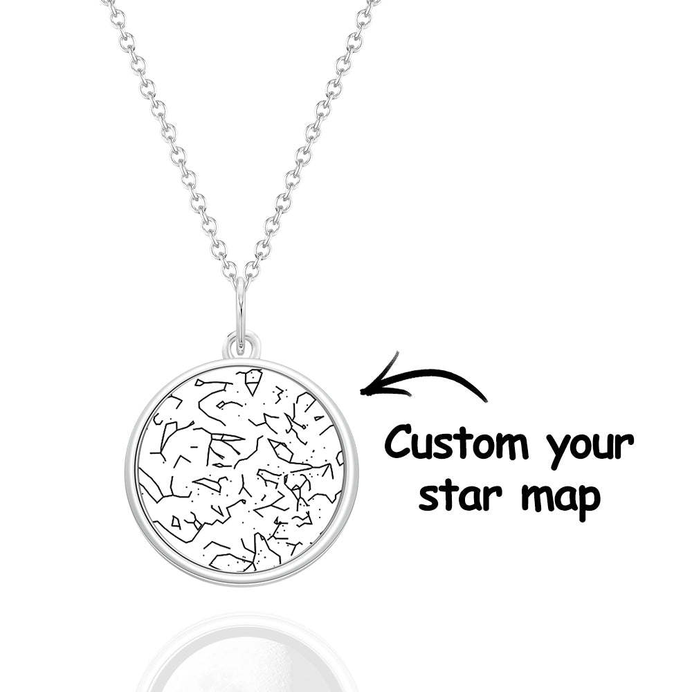 Collier Carte Étoile Personnalisé Collier Carte Constellation Personnalisé Cadeau Pour Elle - votrecollierprenomfr