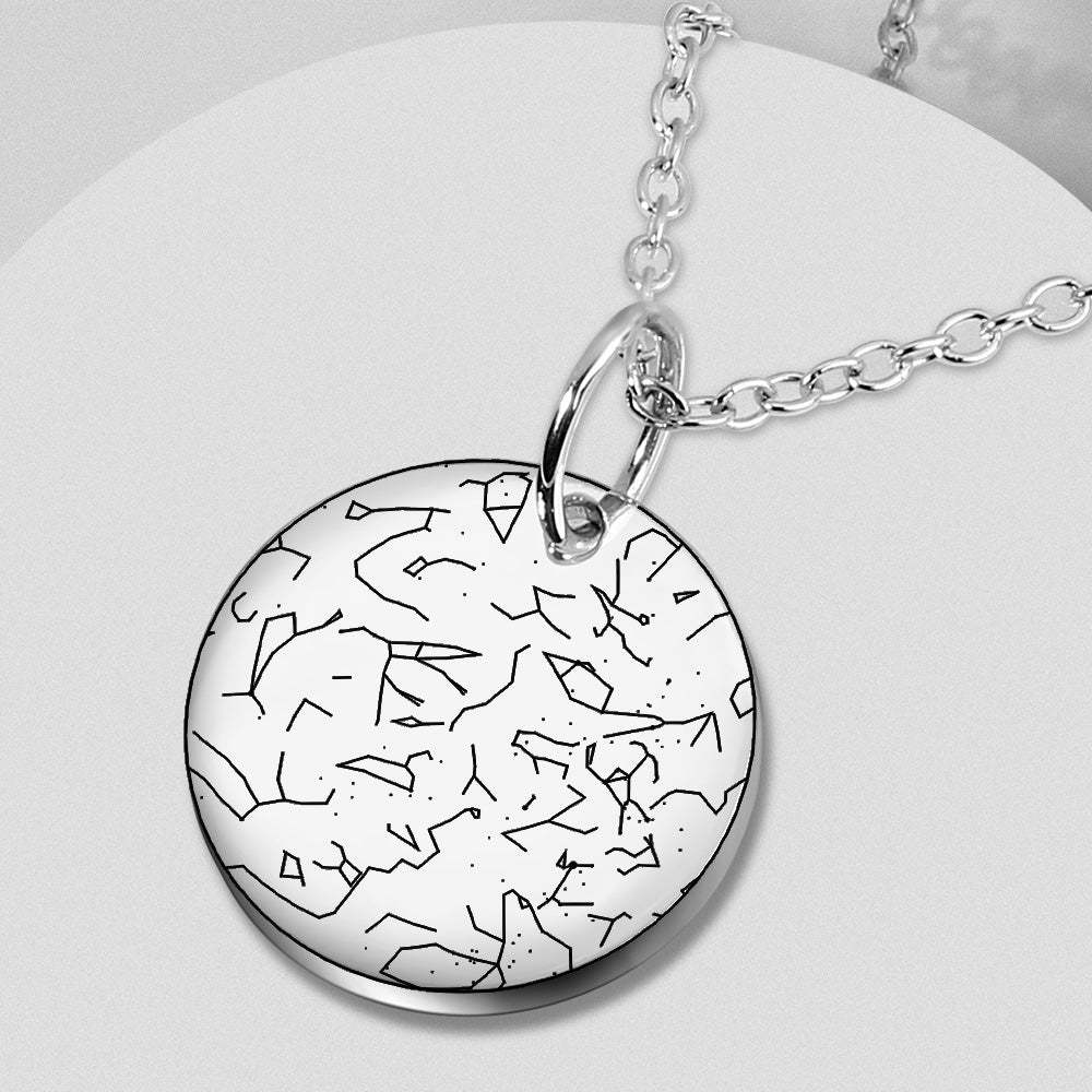 Collier De Carte D'étoile Gravé Personnalisé Collier De Carte De Constellation Personnalisé Cadeau Pour Elle - votrecollierprenomfr
