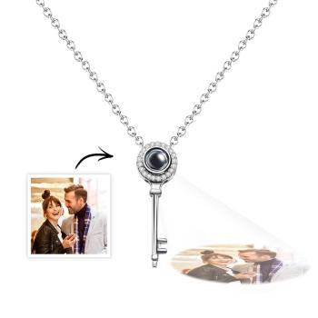 Collier De Projection De Photo Personnalisé, Pendentif Intérieur, Bijoux Souvenir, Tendance, Cadeau Pour Meilleur Ami - votrecollierprenomfr