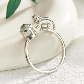 Bague De Projection De Photo De Chat Personnalisée, Cadeau Amusant Pour Animal De Compagnie - votrecollierprenomfr