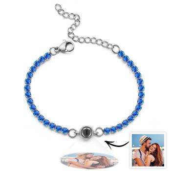 Bracelet De Projection De Photo Personnalisé, À La Mode, Tous Les Diamants, Cadeaux Pour Elle - votrecollierprenomfr