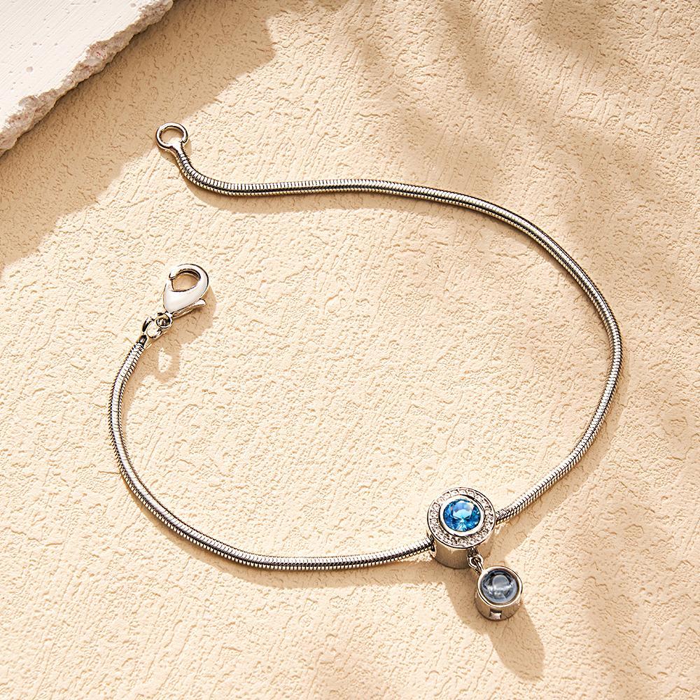 Bracelet De Projection Personnalisé Pierre De Naissance Cadeau Unique Pour Elle - votrecollierprenomfr