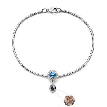 Bracelet De Projection Personnalisé Pierre De Naissance Cadeau Unique Pour Elle - votrecollierprenomfr