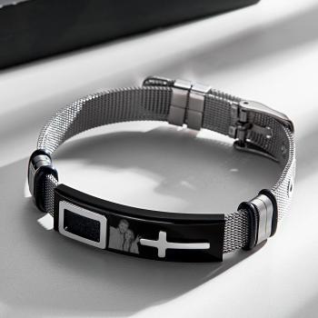 Bracelet Photo Personnalisé Hip Hop, Cadeau Croisé Créatif Pour Lui - votrecollierprenomfr