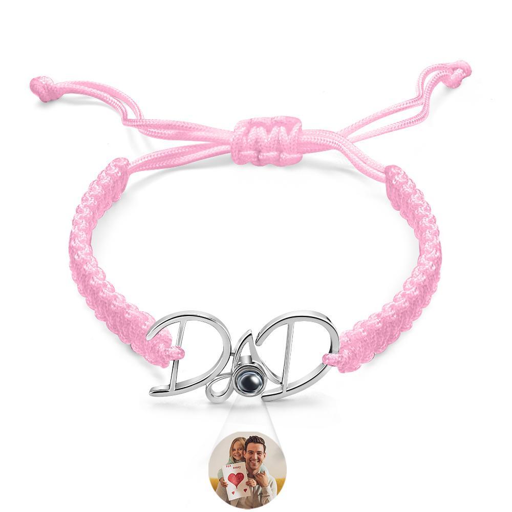 Cadeau De Tissage De Bracelet De Projection Personnalisé Pour Papa - votrecollierprenomfr