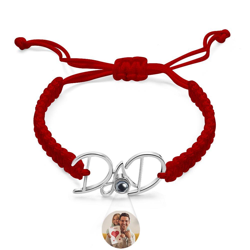Cadeau De Tissage De Bracelet De Projection Personnalisé Pour Papa - votrecollierprenomfr