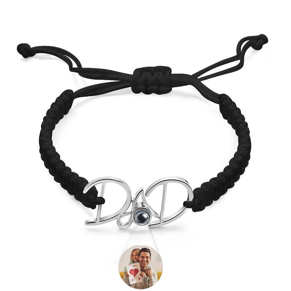 Cadeau De Tissage De Bracelet De Projection Personnalisé Pour Papa - votrecollierprenomfr