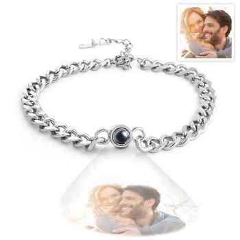 Bracelet De Projection De Photo Personnalisé Bracelet Vintage Bijoux Pour Lui - votrecollierprenomfr