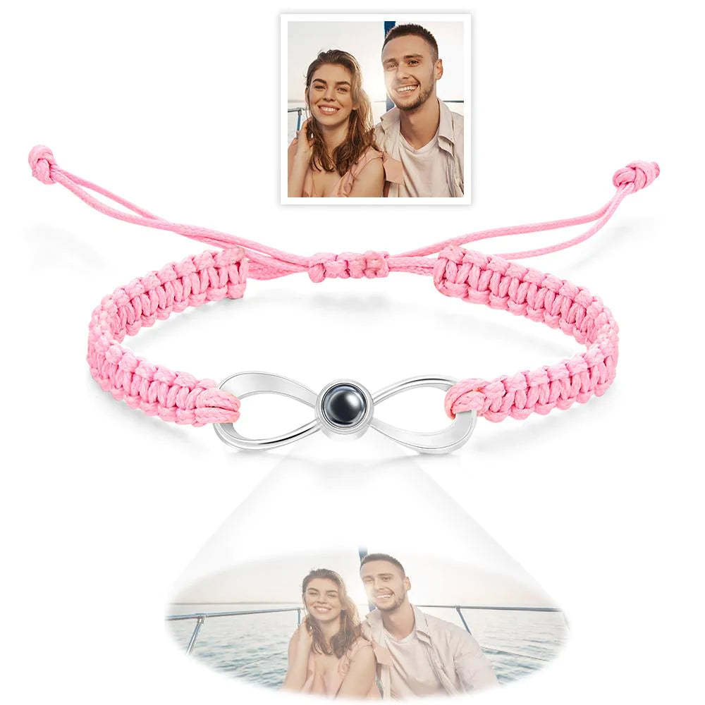 Bracelet Photo Projection Personnalisée Cadeaux Simples Créatifs Pour Couple - votrecollierprenomfr