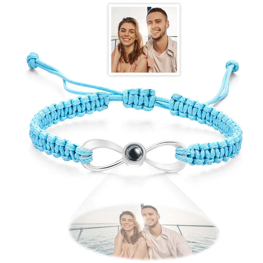 Bracelet Photo Projection Personnalisée Cadeaux Simples Créatifs Pour Couple - votrecollierprenomfr
