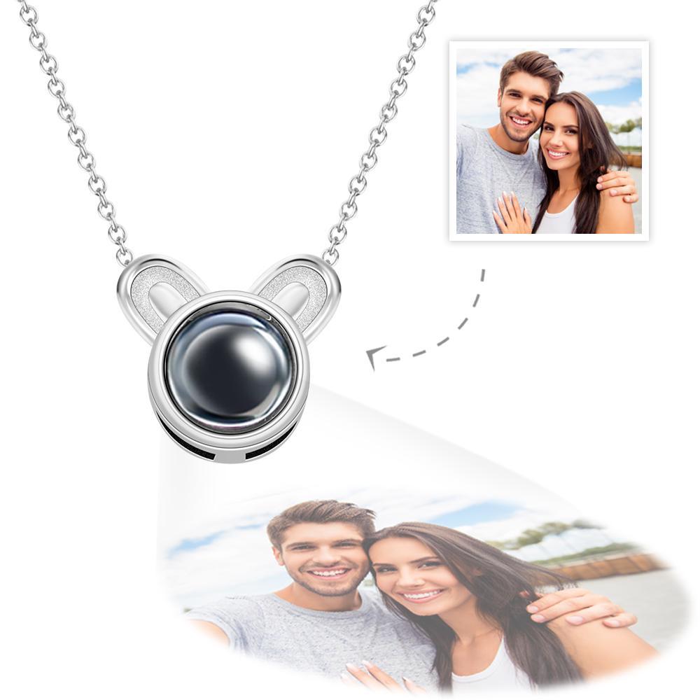 Collier Photo Projection Personnalisé Souris Mignonne Cadeaux Drôles - votrecollierprenomfr