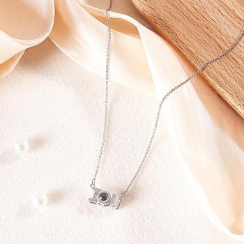 Collier De Projection Personnalisé I Love U Cadeaux De Couple Commémoratifs Romantiques - votrecollierprenomfr