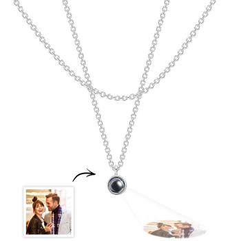 Collier Personnalisé En Couches, Collier De Projection De Photos Personnalisé, Cadeaux D'anniversaire Pour Elle - votrecollierprenomfr