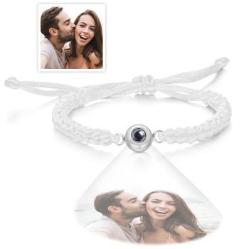 Bracelet De Projection De Photo Personnalisé Cadeaux De Tendance De Conception Simple - votrecollierprenomfr