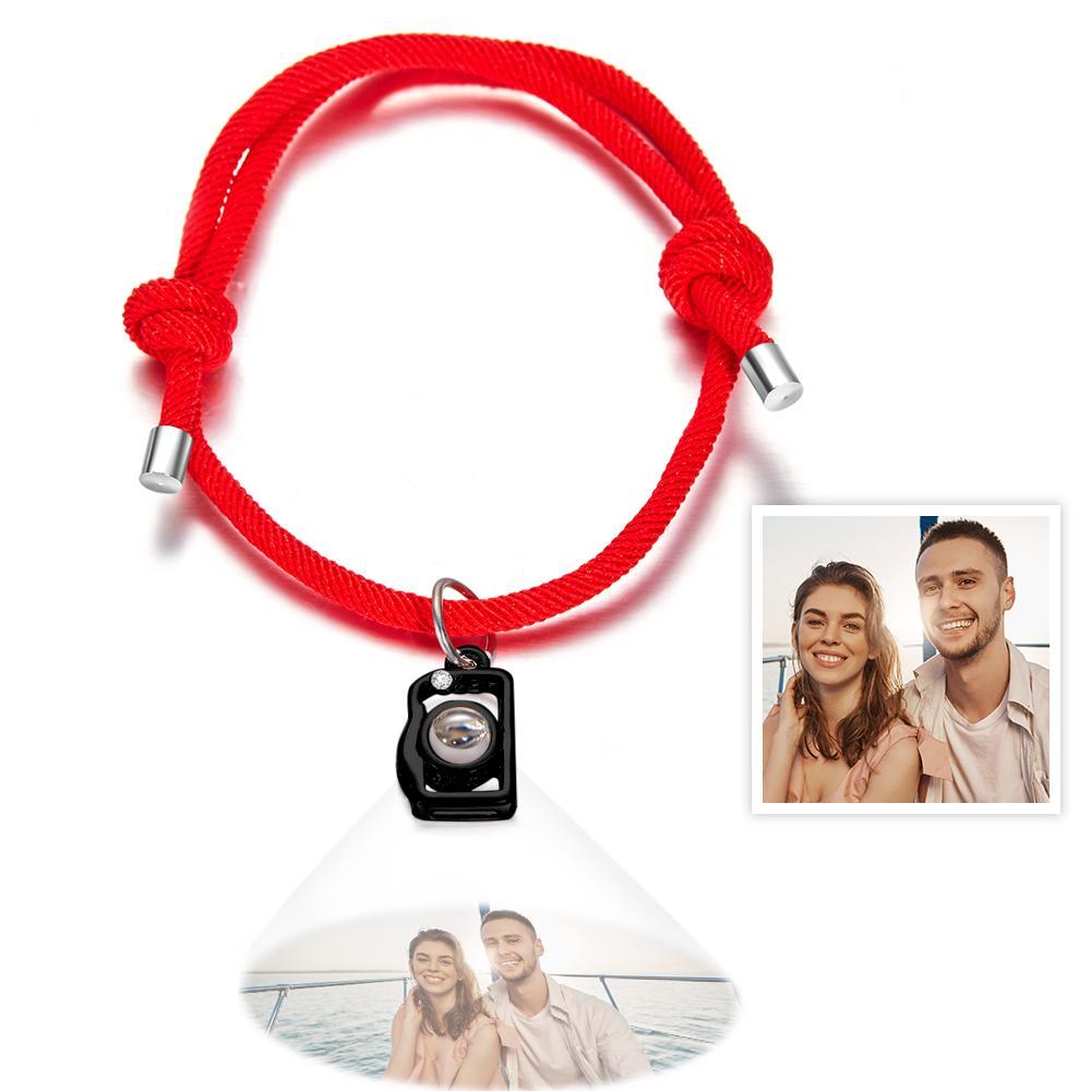 Projection Personnalisée Bracelet Photo Caméra Créative Couple Cadeaux - votrecollierprenomfr