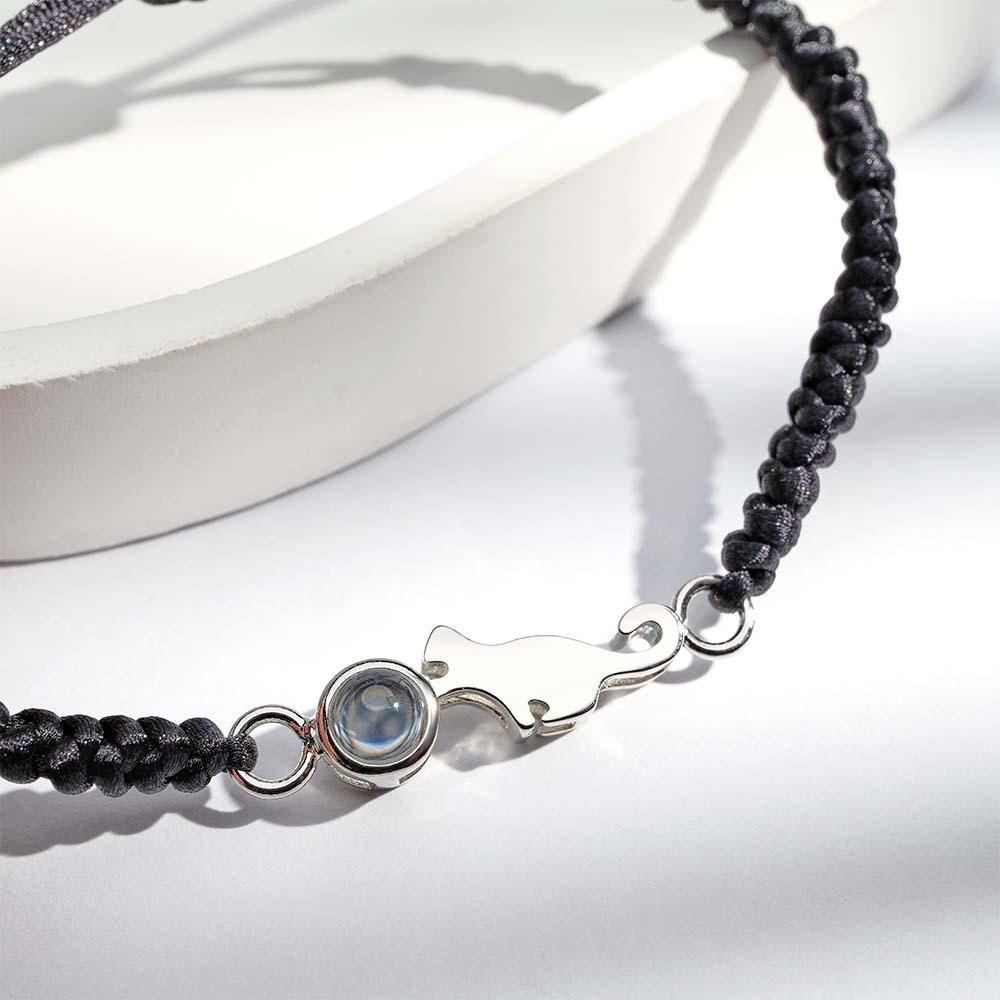 Bracelet De Projection De Chat Personnalisé, Image Commémorative Personnalisée À L'intérieur Du Bracelet, Cadeau Pour Elle - votrecollierprenomfr