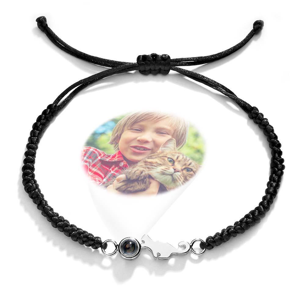 Bracelet De Projection De Chat Personnalisé, Image Commémorative Personnalisée À L'intérieur Du Bracelet, Cadeau Pour Elle - votrecollierprenomfr