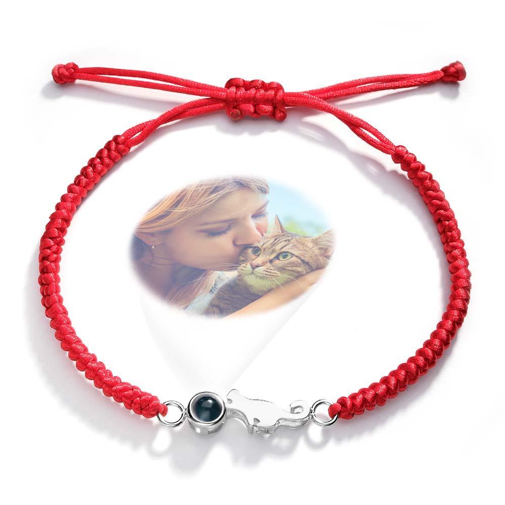 Bracelet De Projection De Chat Personnalisé, Image Commémorative Personnalisée À L'intérieur Du Bracelet, Cadeau Pour Elle - votrecollierprenomfr