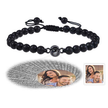 Bracelet De Projection De Photo Personnalisé, Je T'aime, 100 Langues, Cadeau Pour Petit Ami, Mari, Papa - votrecollierprenomfr