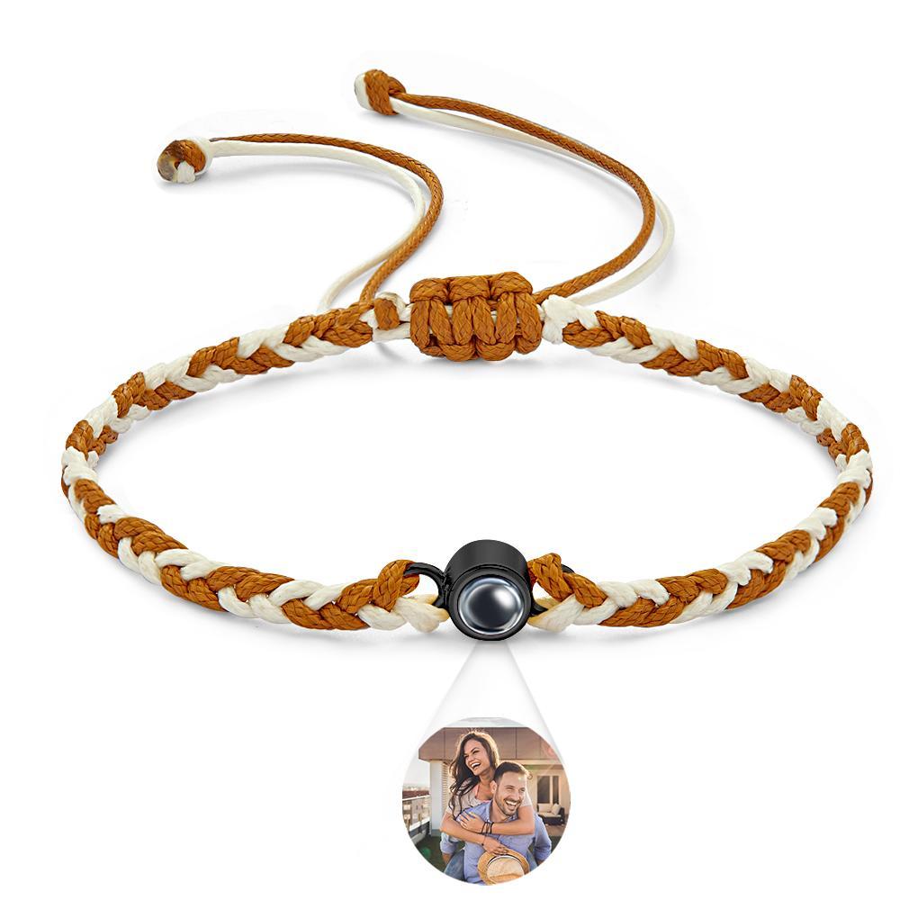 Bracelet De Projection Personnalisé, Tissage Coloré, Cadeau De Mode - votrecollierprenomfr