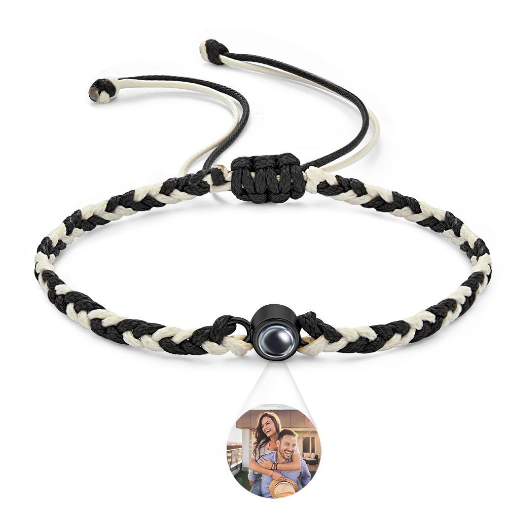Bracelet De Projection Personnalisé, Tissage Coloré, Cadeau De Mode - votrecollierprenomfr