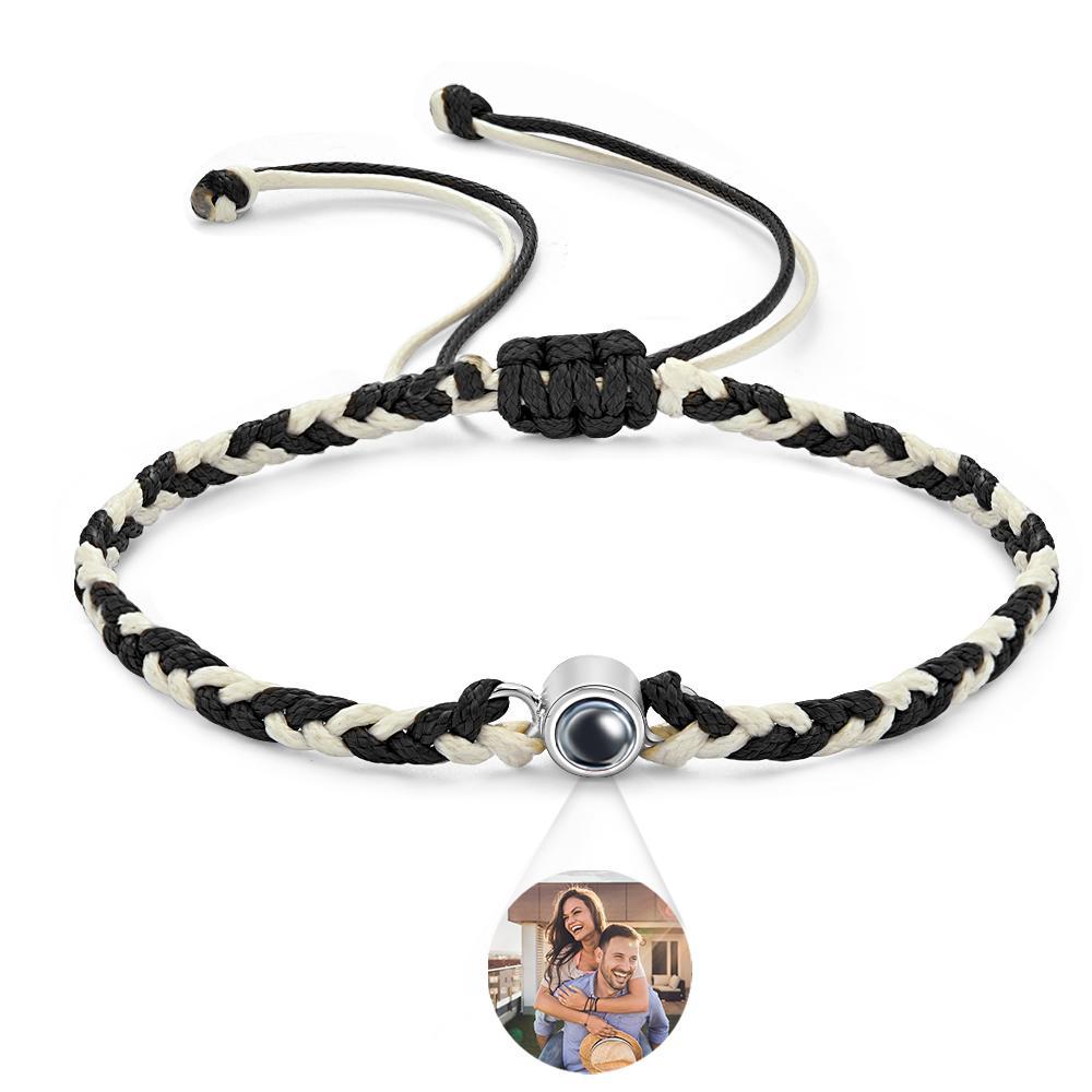 Bracelet De Projection Personnalisé, Tissage Coloré, Cadeau De Mode - votrecollierprenomfr