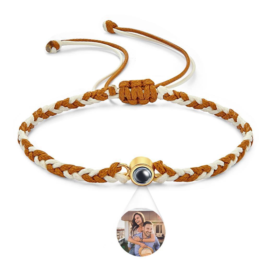 Bracelet De Projection Personnalisé, Tissage Coloré, Cadeau De Mode - votrecollierprenomfr