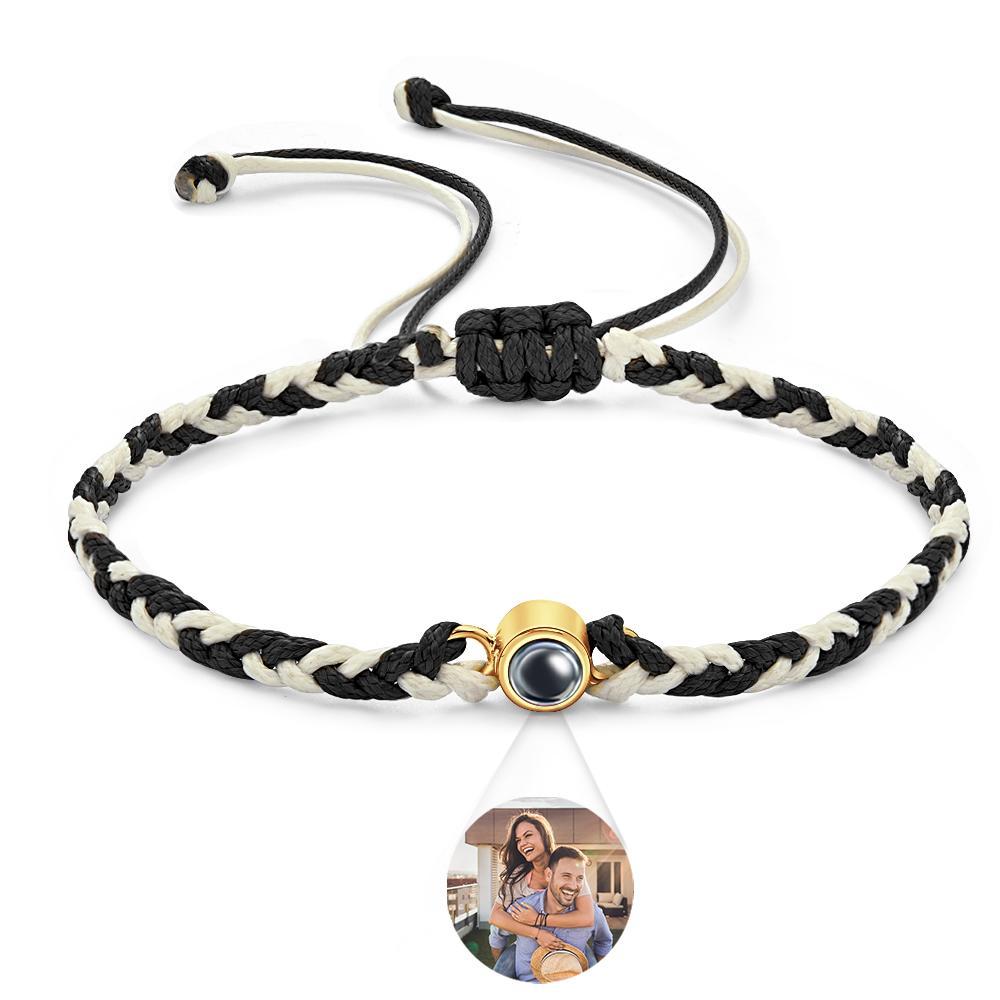 Bracelet De Projection Personnalisé, Tissage Coloré, Cadeau De Mode - votrecollierprenomfr