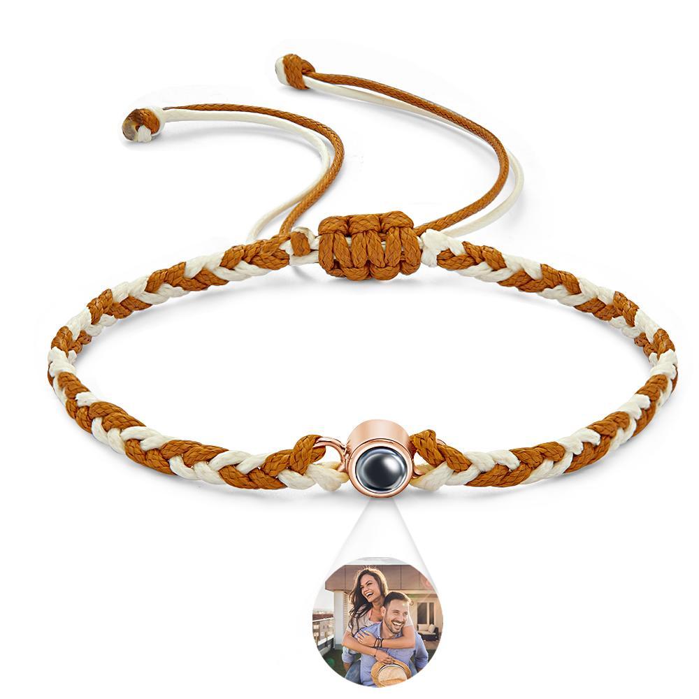 Bracelet De Projection Personnalisé, Tissage Coloré, Cadeau De Mode - votrecollierprenomfr