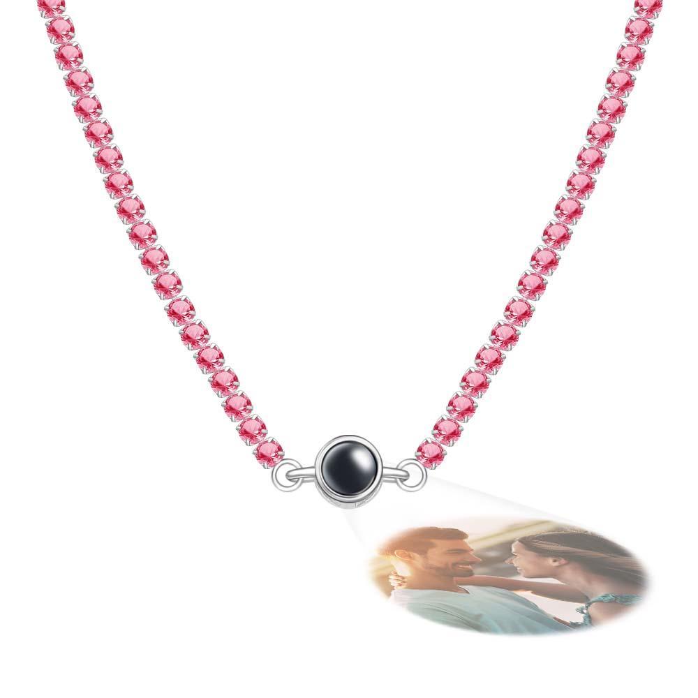 Collier De Projection De Photo Personnalisé, Chaîne De Tennis À La Mode, Cadeau - votrecollierprenomfr