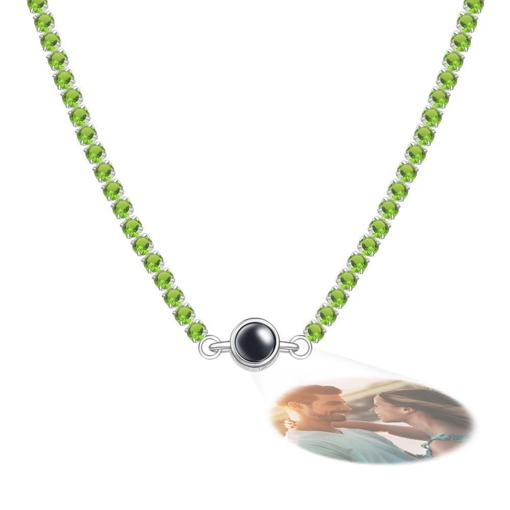 Collier De Projection De Photo Personnalisé, Chaîne De Tennis À La Mode, Cadeau - votrecollierprenomfr