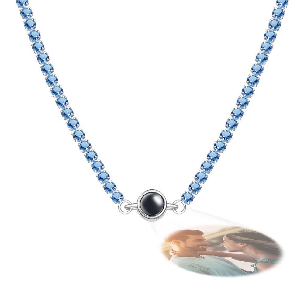 Collier De Projection De Photo Personnalisé, Chaîne De Tennis À La Mode, Cadeau - votrecollierprenomfr