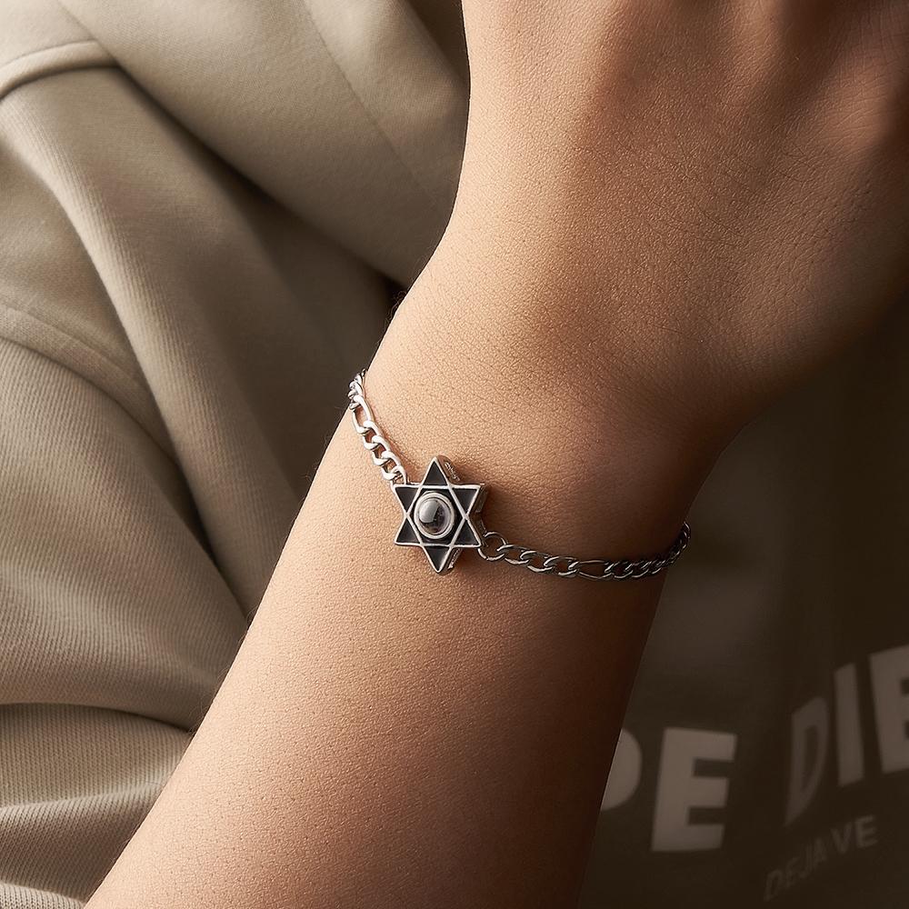 Bracelet De Projection Personnalisé, Chaîne À La Mode, Rétro, Vieux Cadeau Pour Hommes - votrecollierprenomfr