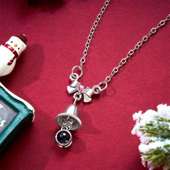 Collier De Projection Personnalisé Cloches De Noël Cadeau Unique - votrecollierprenomfr