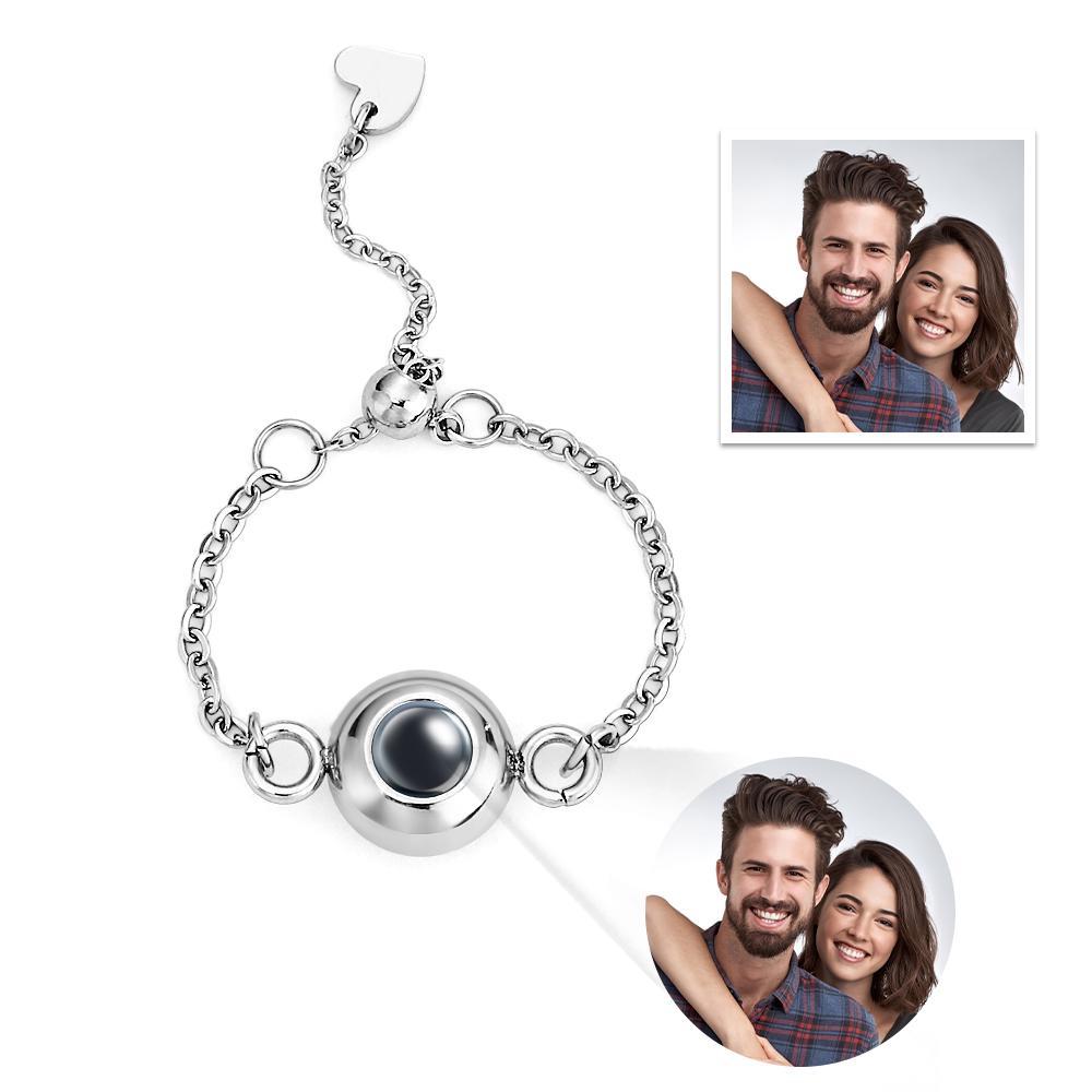 Bague De Projection De Photo Personnalisée, Cadeau Tendance Pour Meilleur Ami - votrecollierprenomfr