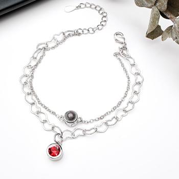 Bracelet De Projection Personnalisé Coeur Cadeau Créatif - votrecollierprenomfr