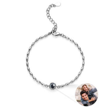 Chaîne De Conception De Bracelet De Projection Personnalisée, Cadeau Simple - votrecollierprenomfr