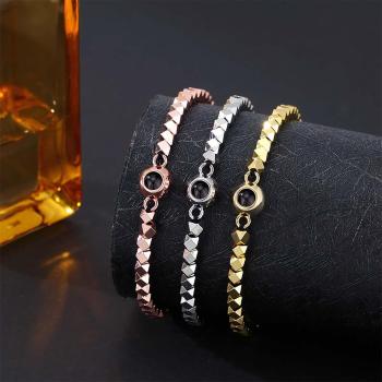 Bracelet De Projection Personnalisé, Perles De Forme Spéciale, Cadeau Pour Lui - votrecollierprenomfr
