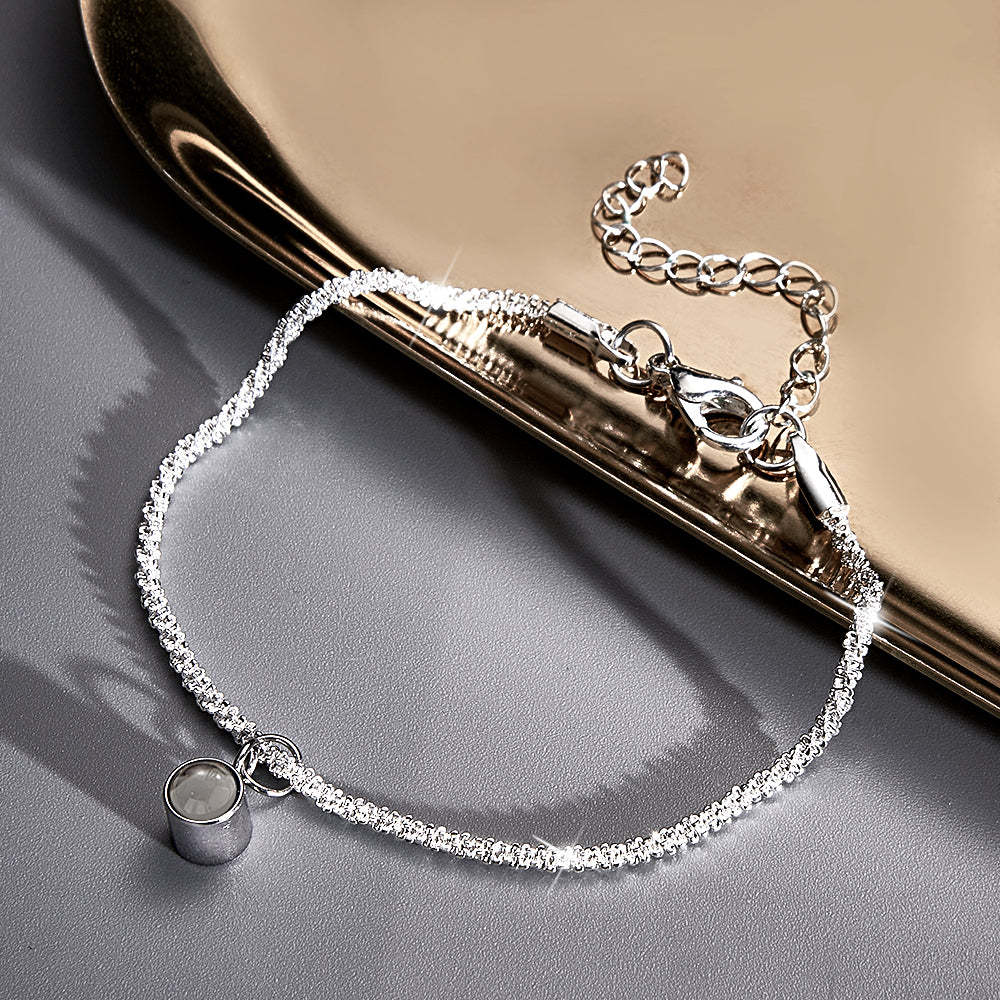 Cadeau Personnalisé De Bracelet De Chaîne De Chou-fleur De Projection Pour Elle - votrecollierprenomfr