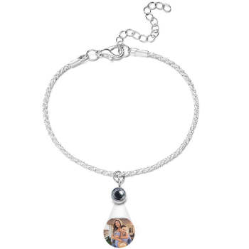Cadeau Personnalisé De Bracelet De Chaîne De Chou-fleur De Projection Pour Elle - votrecollierprenomfr