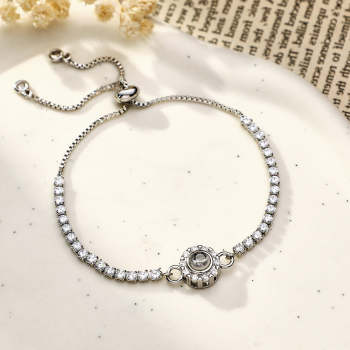 Bracelet De Projection De Photos Personnalisé, Chaîne En Diamant, Cadeau Pour Elle - votrecollierprenomfr
