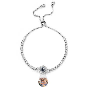 Bracelet De Projection De Photos Personnalisé, Chaîne En Diamant, Cadeau Pour Elle - votrecollierprenomfr
