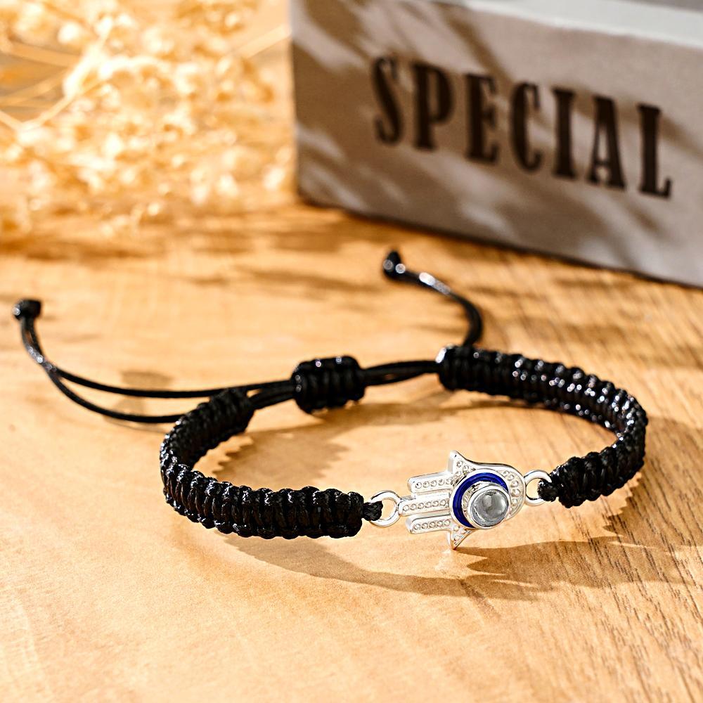 Bracelet De Projection Personnalisé Mauvais Œil Mode Cadeau Pour Hommes - votrecollierprenomfr