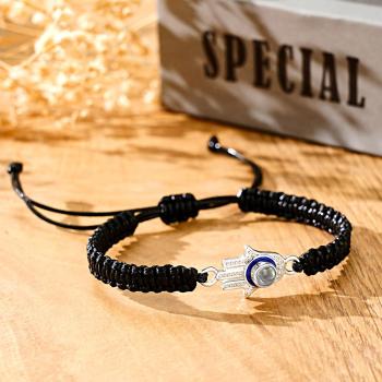 Bracelet De Projection Personnalisé Mauvais Œil Mode Cadeau Pour Hommes - votrecollierprenomfr
