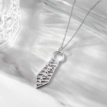 Collier Avec Nom Personnalisé, Style À La Mode, Cadeaux Mignons Pour Papa - votrecollierprenomfr